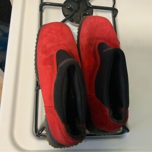Bogner ankle booties. Red suede. Very comfortable